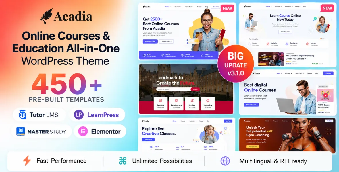 Acadia – Education Theme
