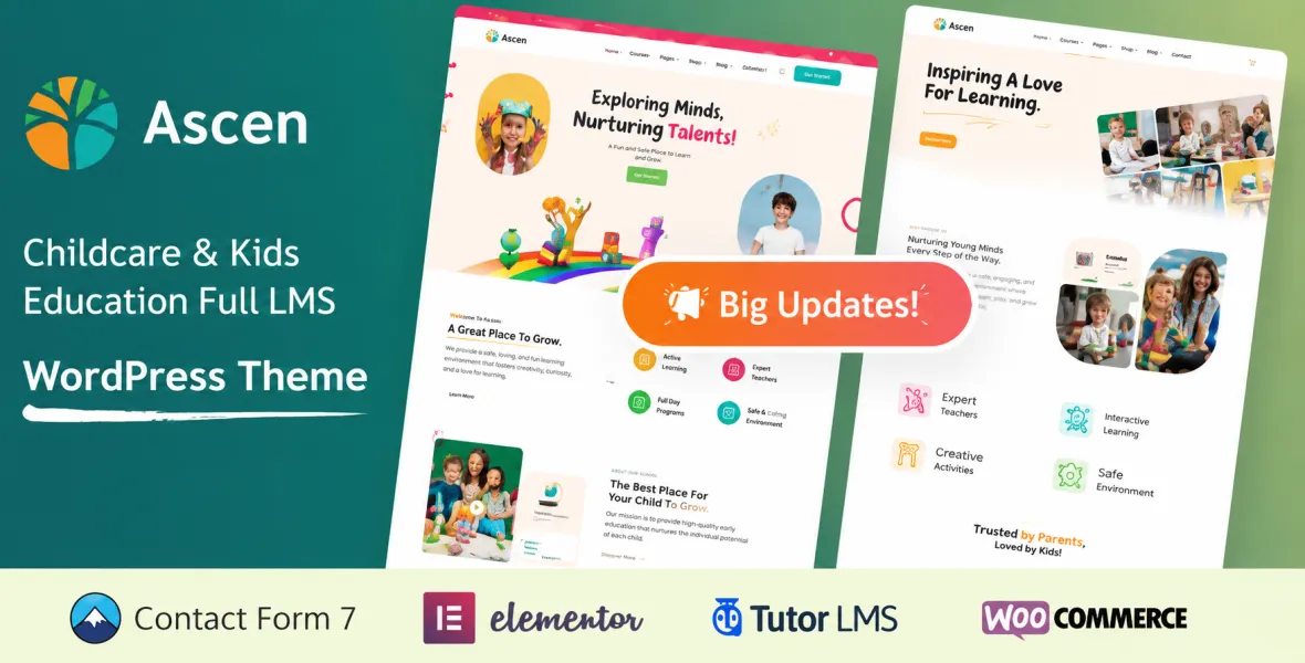Ascen Childcare & Kids Education Theme