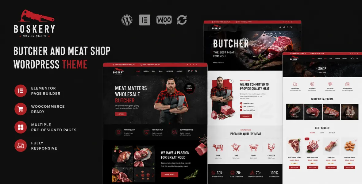 Boskery Butcher & Meat Shop WordPress Theme