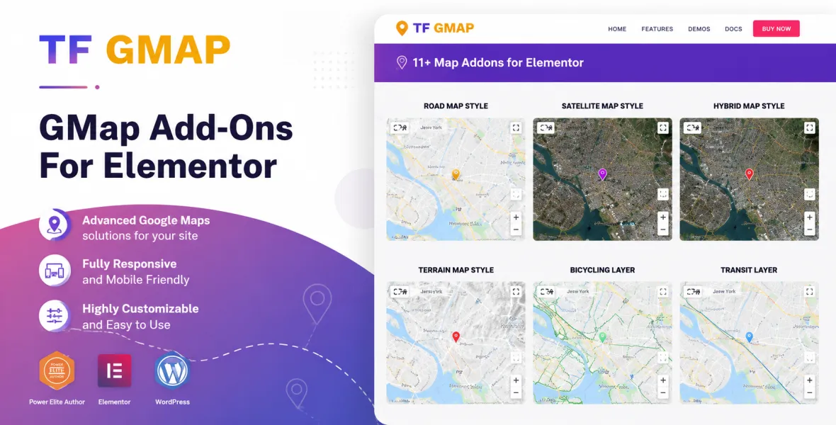 Google Maps Addon For Elementor