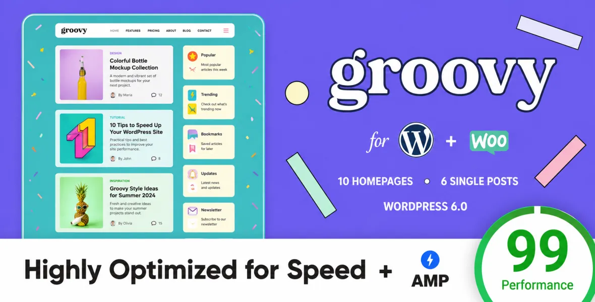 Groovy Modern & Lightweight Blog for WordPress