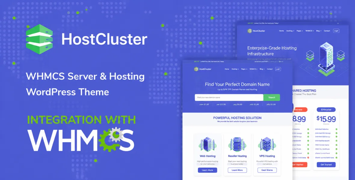 HostCluster WHMCS Server & Hosting Theme