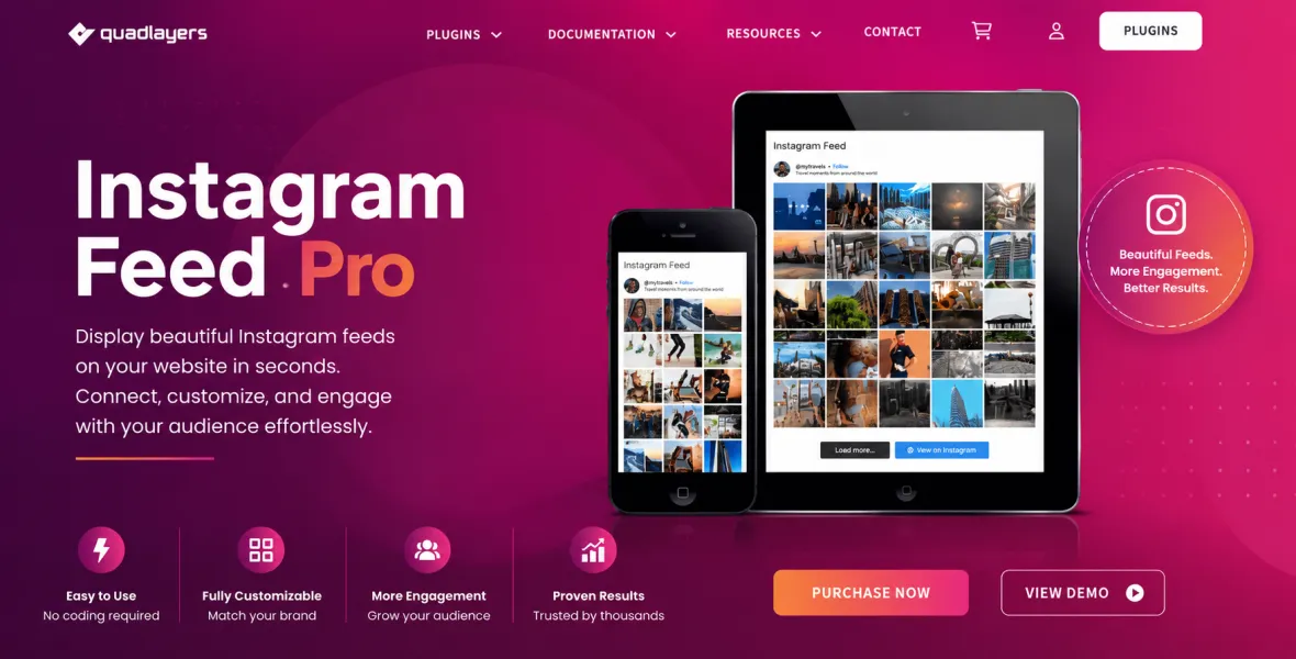 Instagram Feed Quadlayers (AKA Social Feed Gallery)