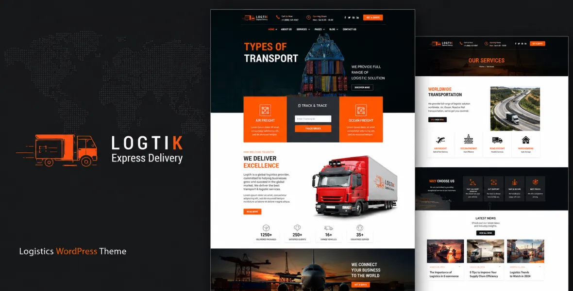 Logtik WP Logistics, Cargo Transportation Theme
