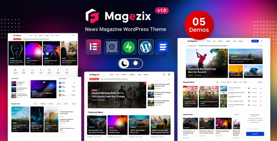 Magezix Newspaper & Magazine WordPress Theme