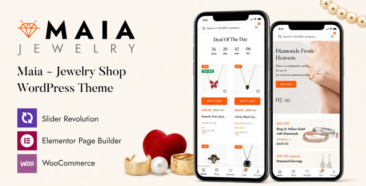Maia Jewelry Shop WordPress Theme