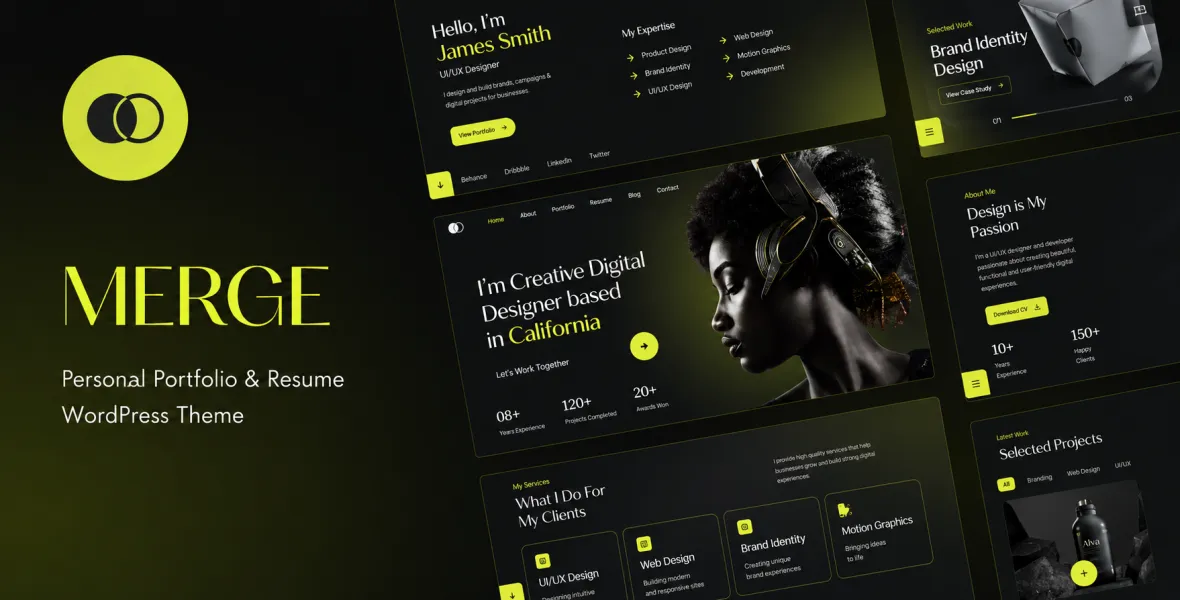 Merge Personal Portfolio & Resume Theme