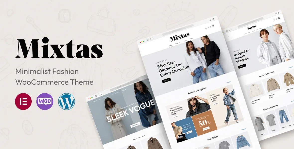 Mixtas Minimalist Fashion WooCommerce Theme