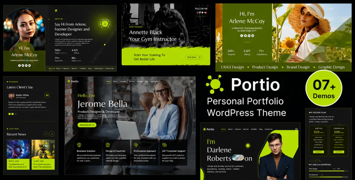 Portio Personal Portfolio Resume Theme