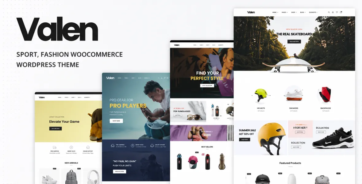 Valen Sport, Fashion WooCommerce Theme