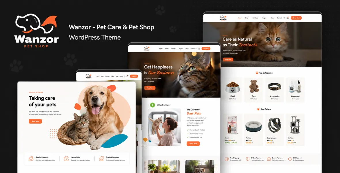 Wanzor Pet WordPress Theme