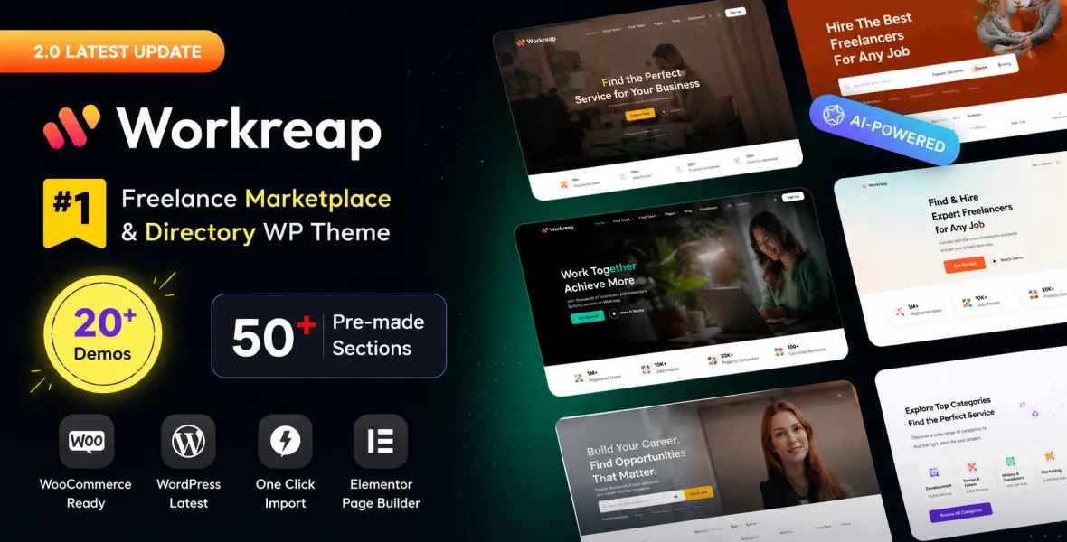 Workreap Marketplace and Directory Theme