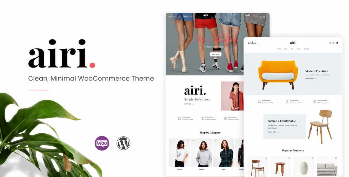 Airi Clean, Minimal WooCommerce Theme