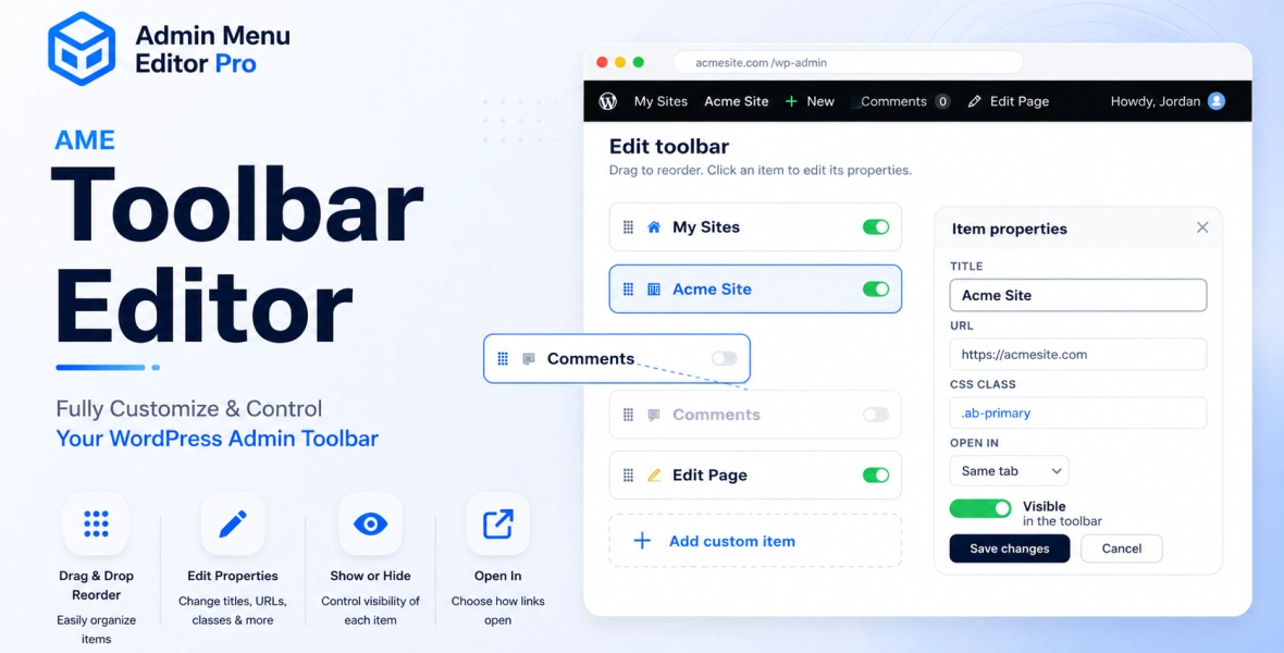 AME Toolbar Editor