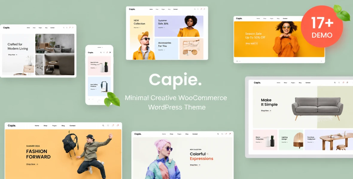 Capie Minimal Creative WooCommerce WordPress Theme