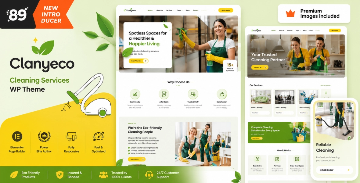 ClanyEco– Cleaning Services WordPress Theme