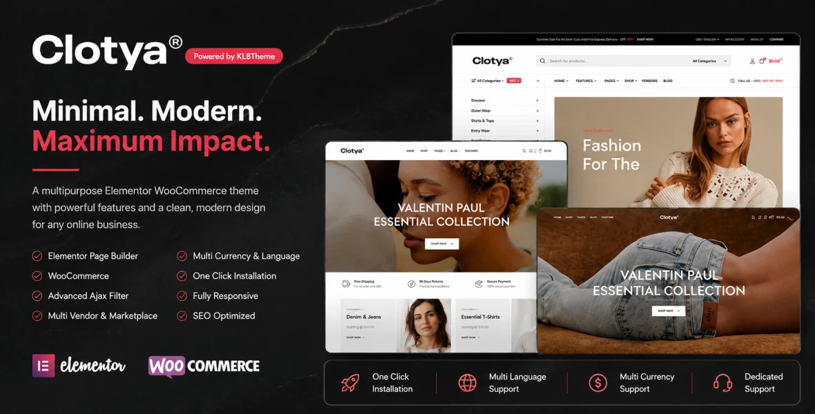 Clotya Fashion Store eCommerce Theme
