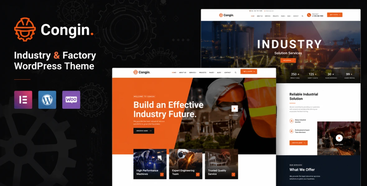Congin Industry & Factory WordPress Theme