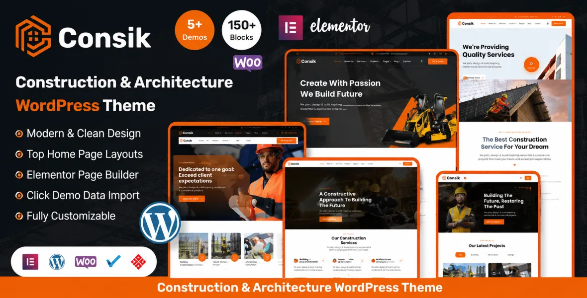 Consik Construction Service WordPress Theme