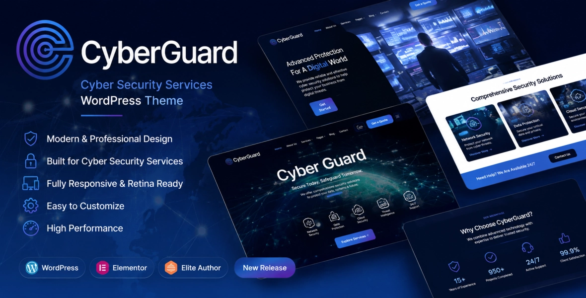 CyberGuard Cyber Security Services WP Theme