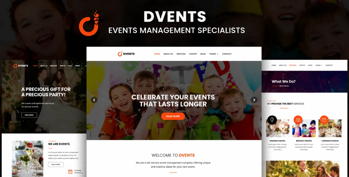 Dvents – Events Management Companies and Agencies Theme