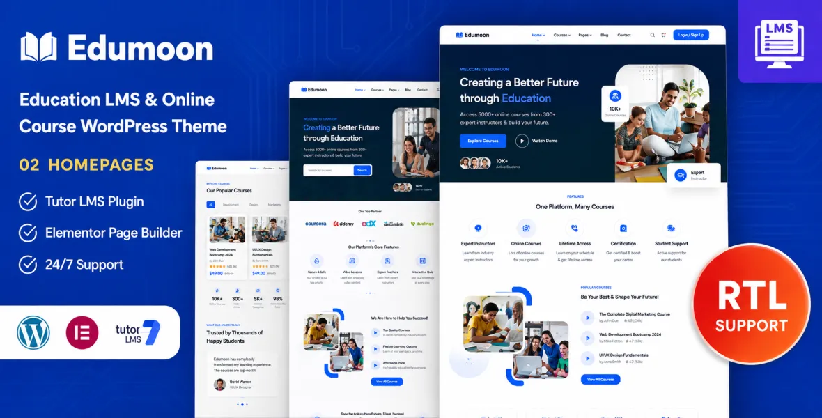Edumoon Education LMS WordPress Theme