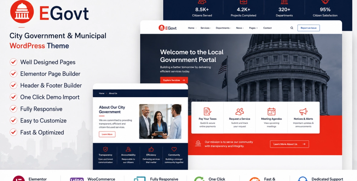EGovt City Government WordPress Theme