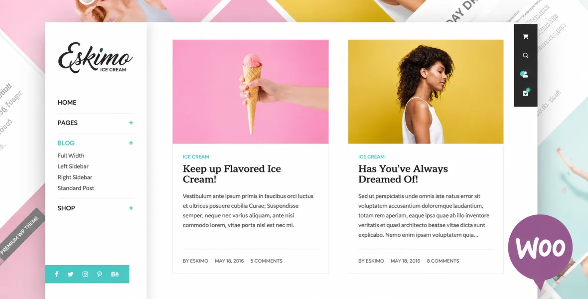 Eskimo Minimal Personal WordPress Blog & Shop Theme