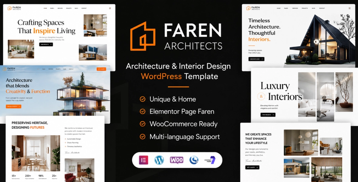 Faren Architecture and Interior Design WordPress Theme