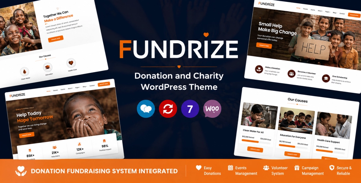 Fundrize Donation & Charity WordPress Theme