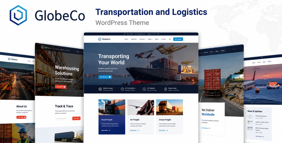 GlobeCo Transportation & Logistics WordPress Theme