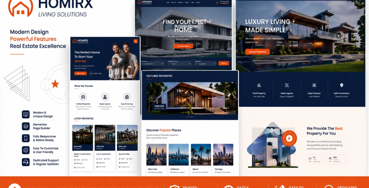 Homirx Real Estate WordPress Theme