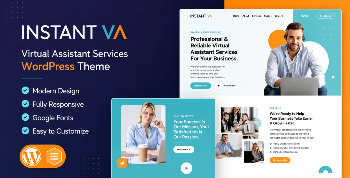Instant VA | Virtual Assistant WordPress Theme