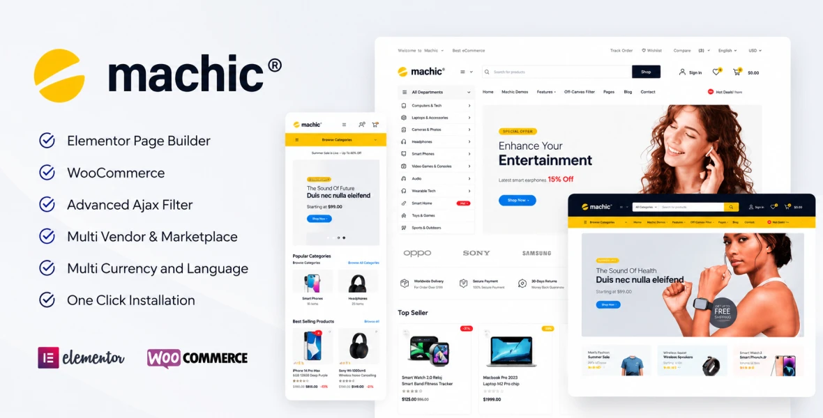 Machic Electronics Store Woo Theme