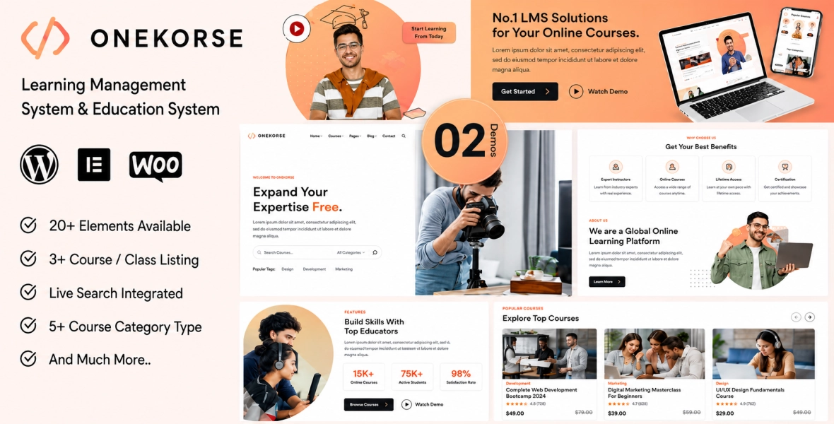 Onekorse LMS Education Theme