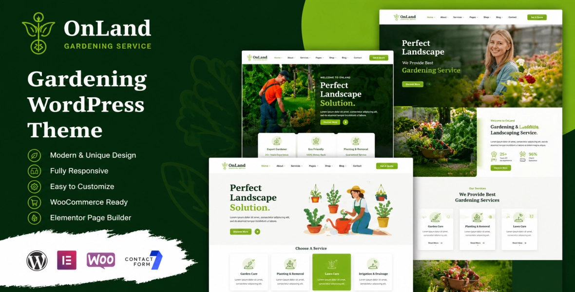 OnLand Gardening WordPress Theme