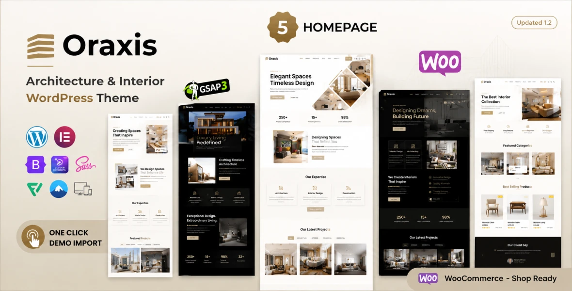 Oraxis Architecture and Interior Design WordPress Theme