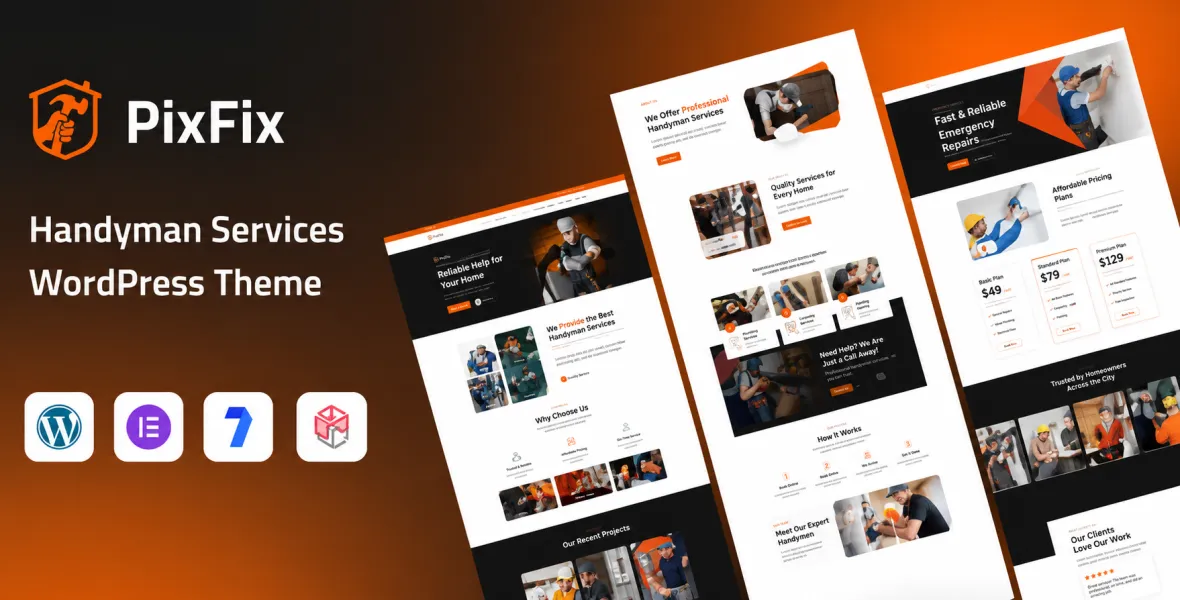 PixFix Handyman Services WordPress Theme