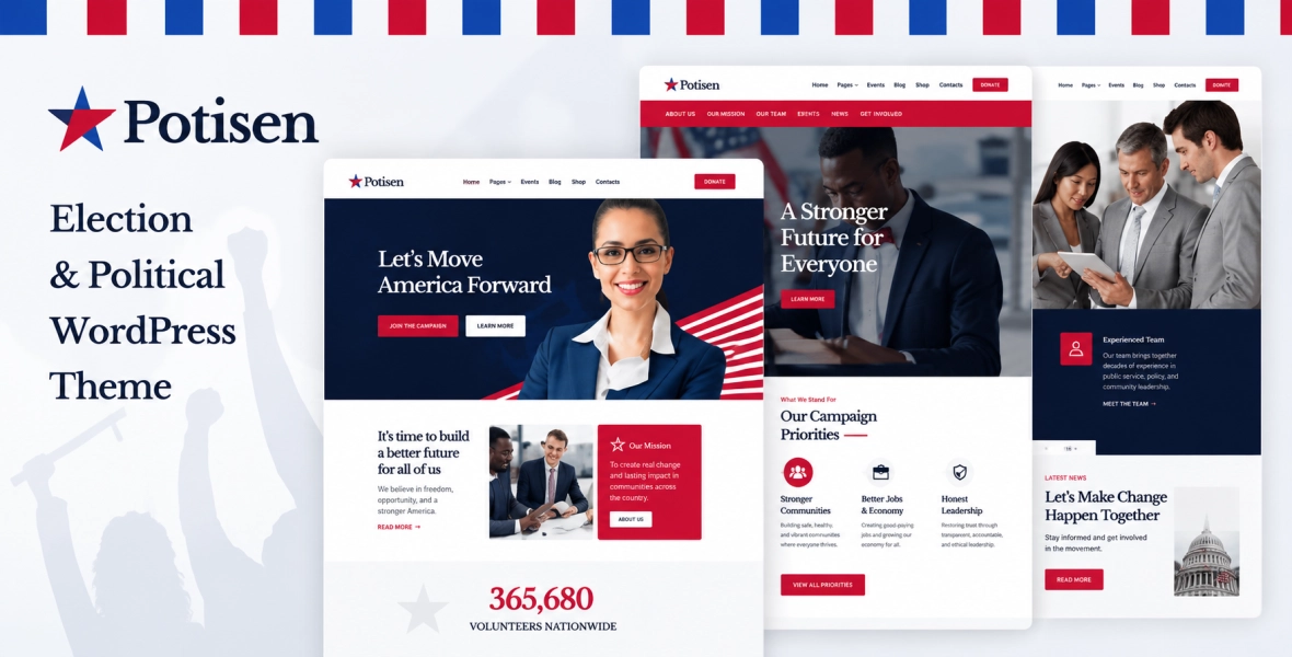 Potisen Election & Political WordPress Theme