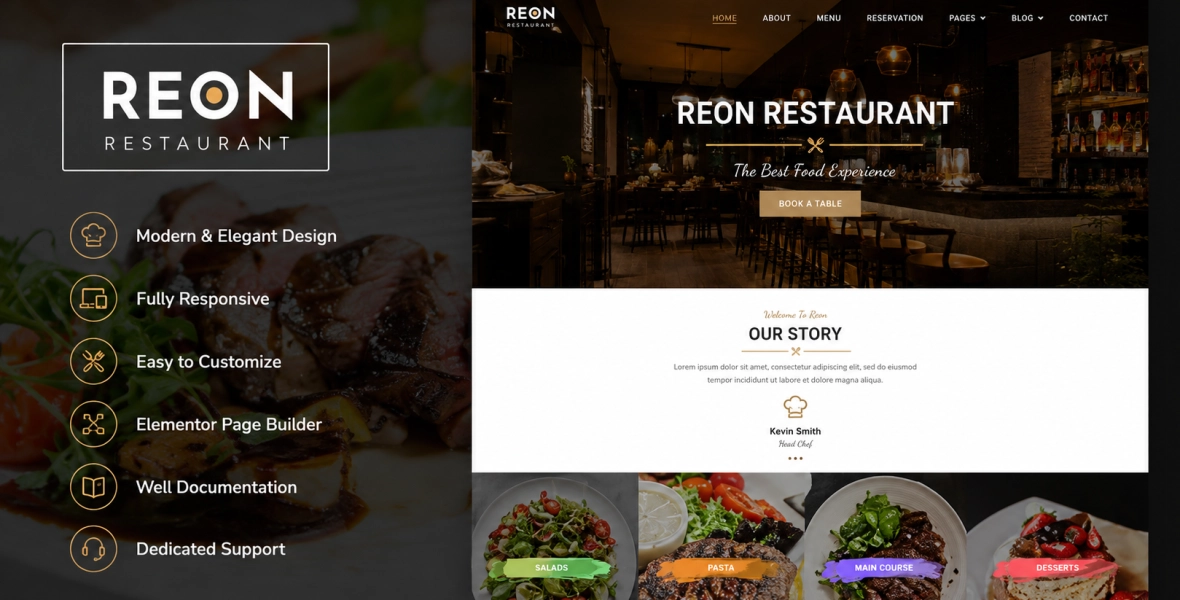 Reon Restaurant WordPress Theme