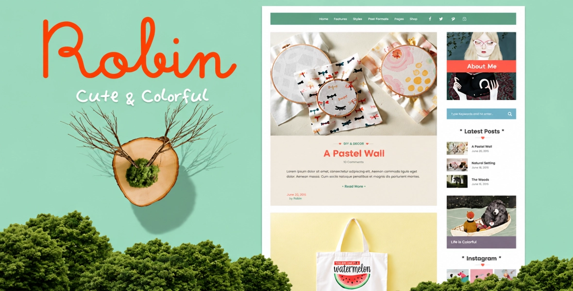 Robin – Cute & Colorful Blog Theme