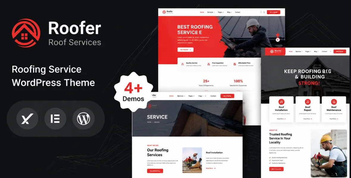 Roofer Roofing Services WordPress Theme