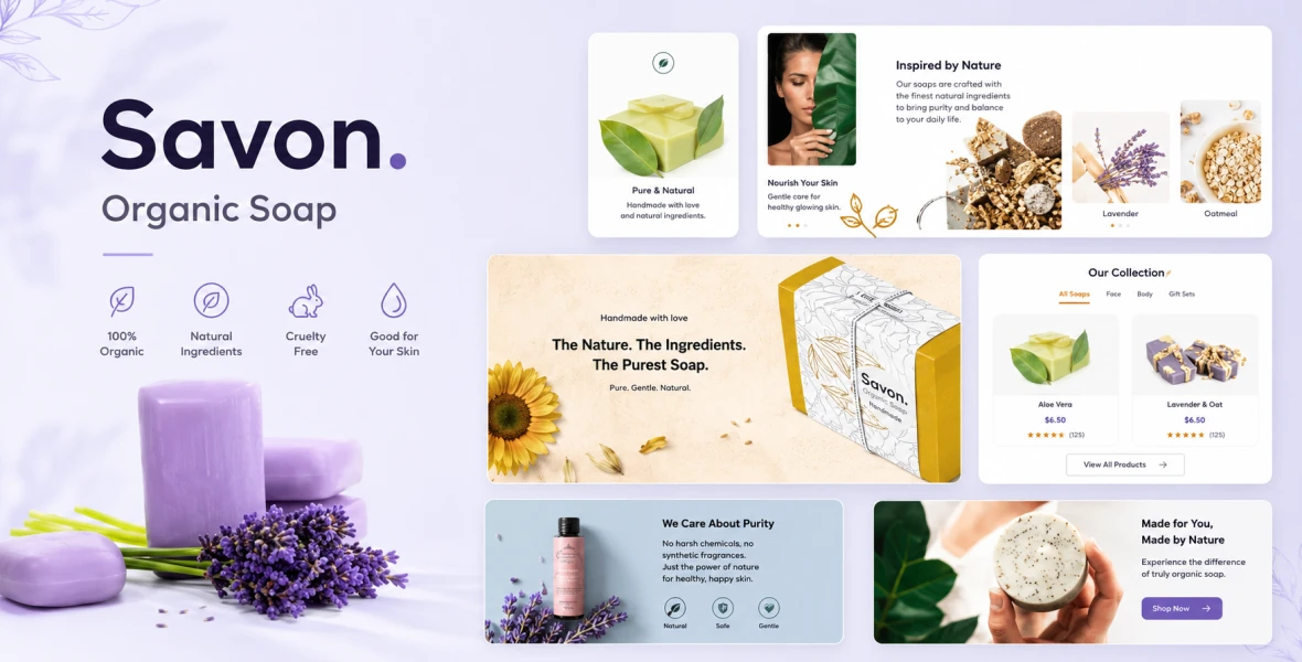 Savon Handmade, Organic Shop WordPress Theme