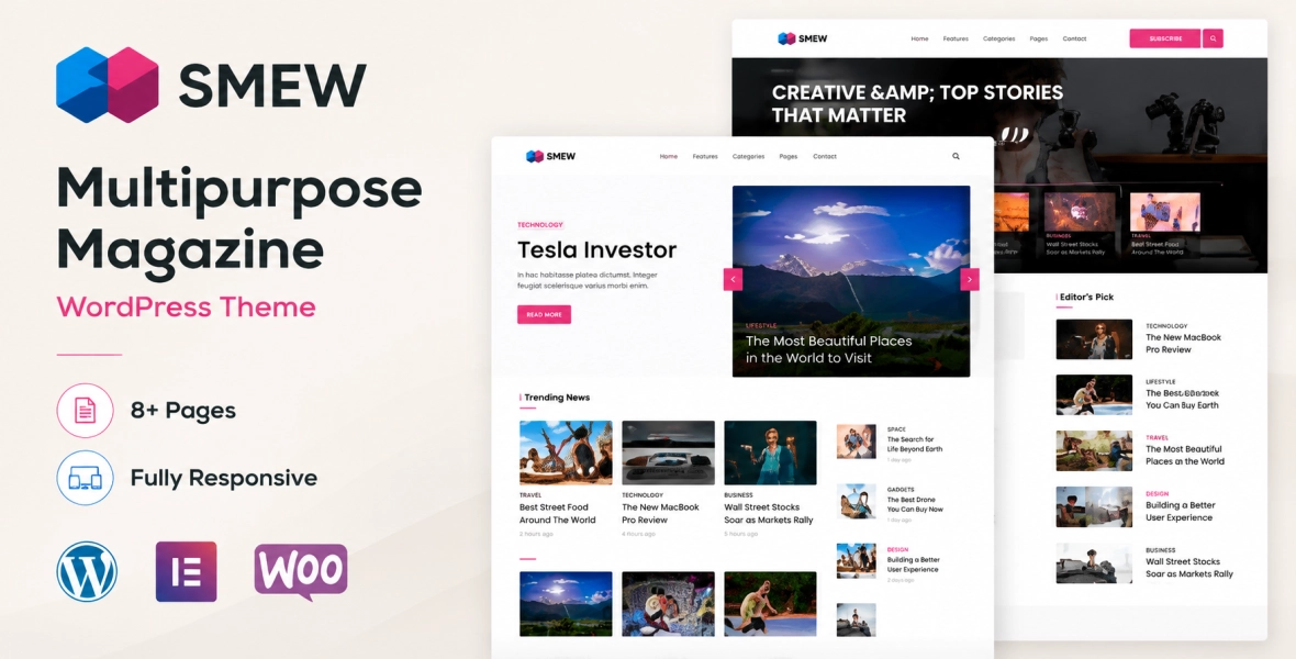Smew Multipurpose Magazine Wordpress Theme
