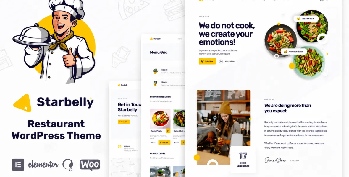 Starbelly Restaurant WordPress Theme
