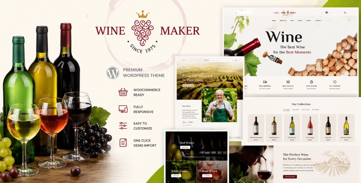 Wine Maker Winery WordPress Shop