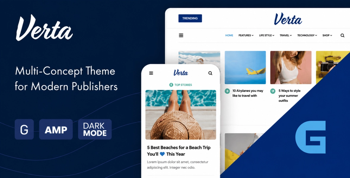 Verta Multi Concept WordPress Theme